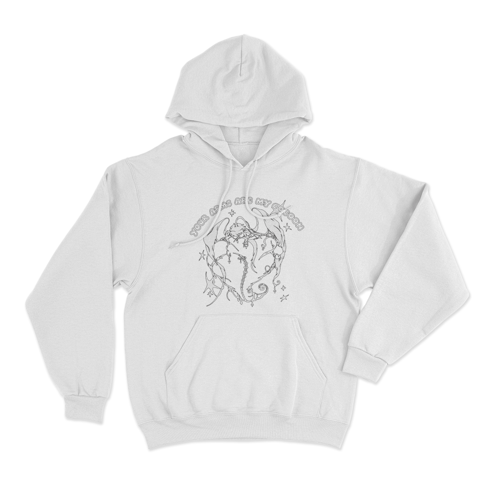 Your Arms Are My Cocoon Angel Unisex Hoodie White Your Arms Are My Cocoon Angel Unisex Hoodie White