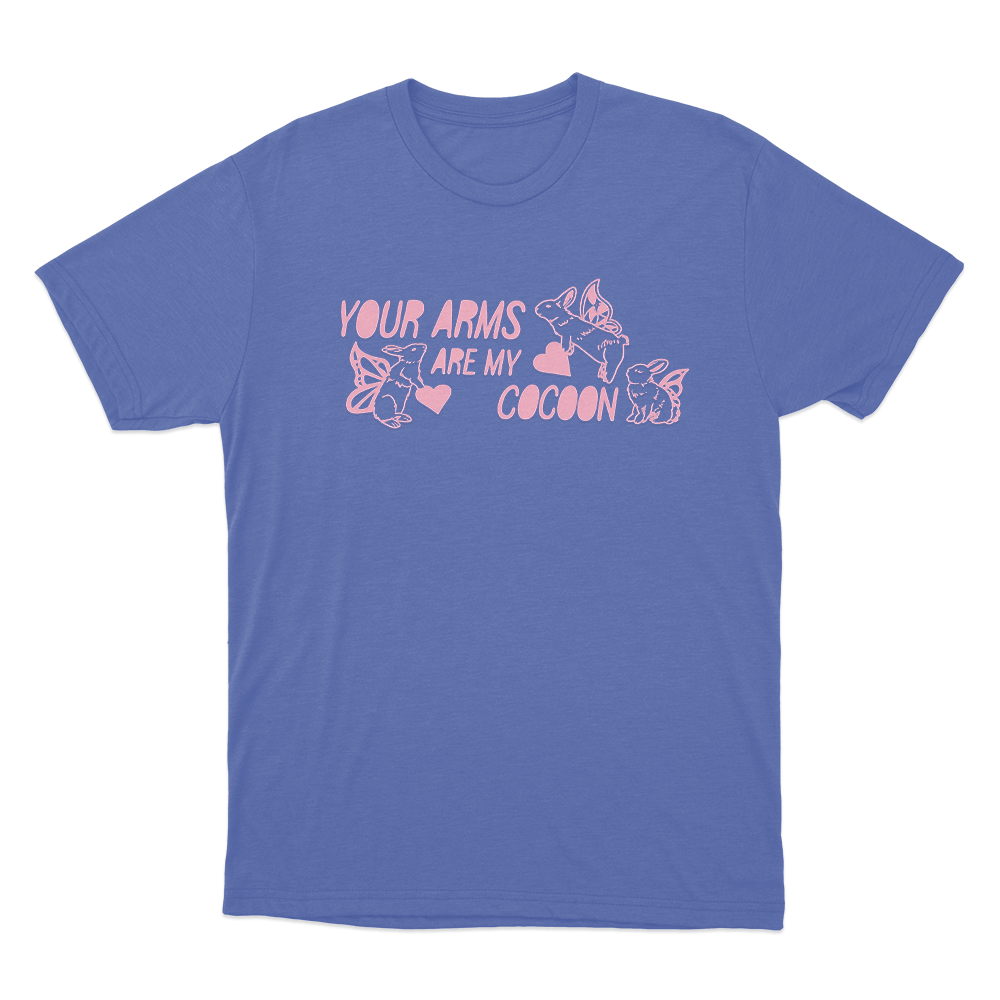 Your Arms Are My Cocoon Bunny Unisex T Shirt Blue Your Arms Are My Cocoon Bunny Unisex T Shirt Blue