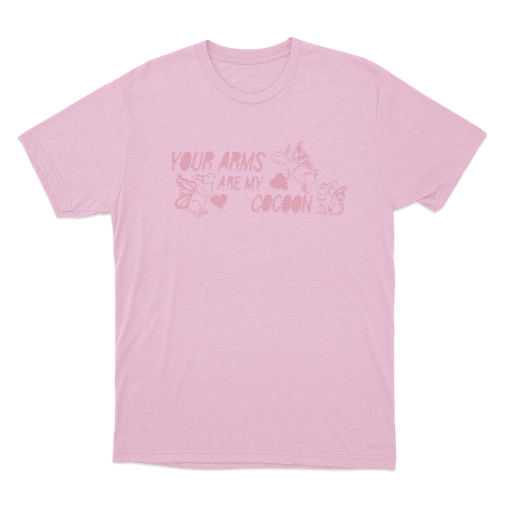 Your Arms Are My Cocoon Bunny Unisex T Shirt Pink Your Arms Are My Cocoon Bunny Unisex T Shirt Pink