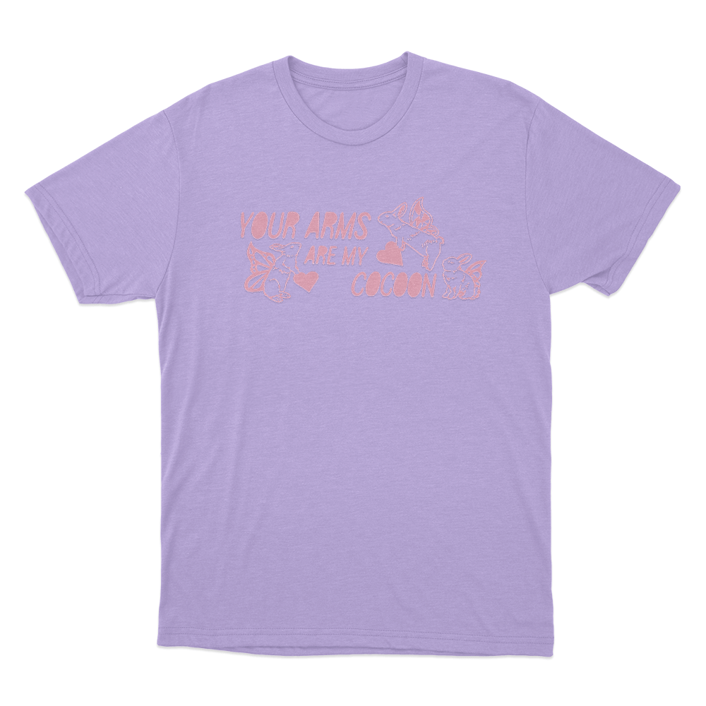 Your Arms Are My Cocoon Bunny Unisex T Shirt Purple Your Arms Are My Cocoon Bunny Unisex T Shirt Purple