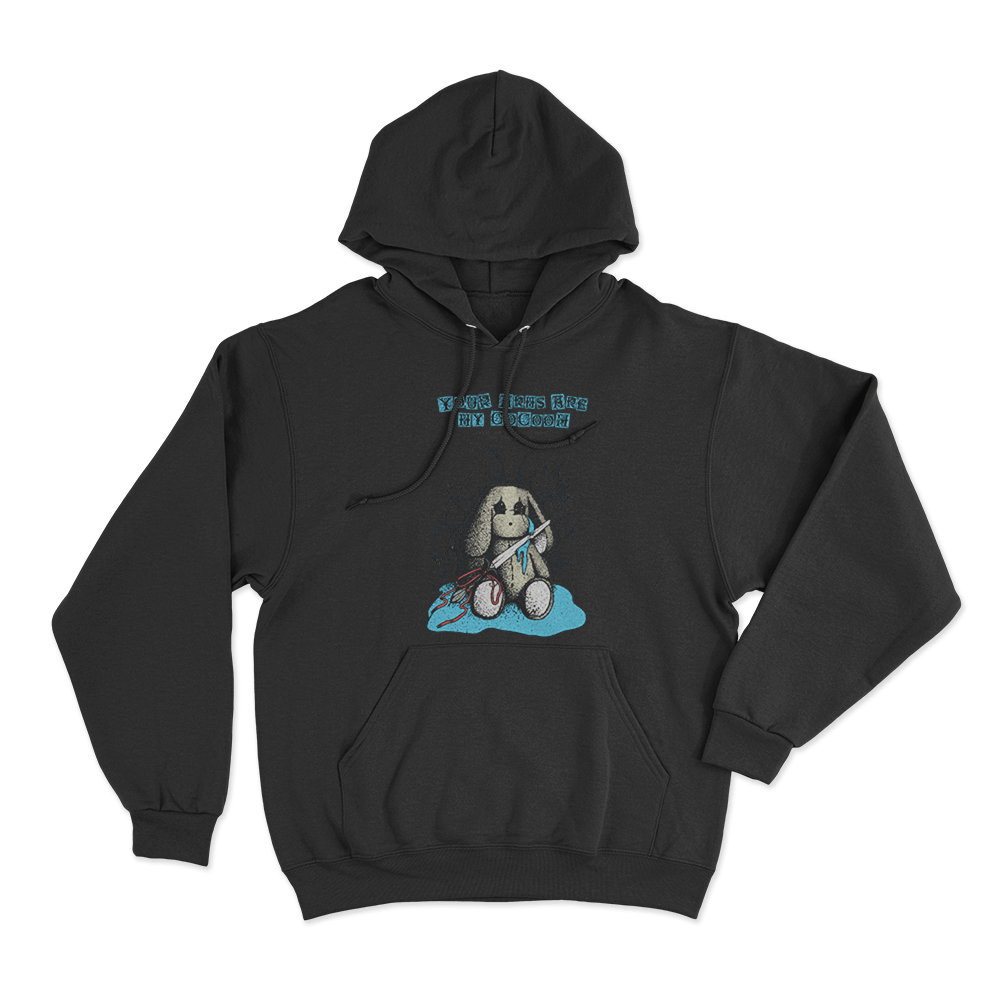 Your Arms Are My Cocoon Death Of A Rabbit Unisex Hoodie Black Your Arms Are My Cocoon Death Of A Rabbit Unisex Hoodie Black