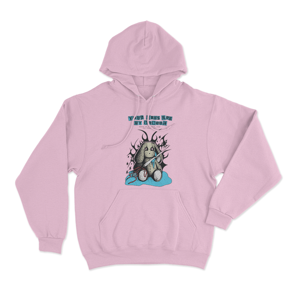 Your Arms Are My Cocoon Death Of A Rabbit Unisex Hoodie Pink Your Arms Are My Cocoon Death Of A Rabbit Unisex Hoodie Pink