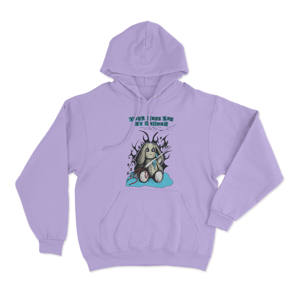 Your Arms Are My Cocoon Death Of A Rabbit Unisex Hoodie Purple Your Arms Are My Cocoon Death Of A Rabbit Unisex Hoodie Purple