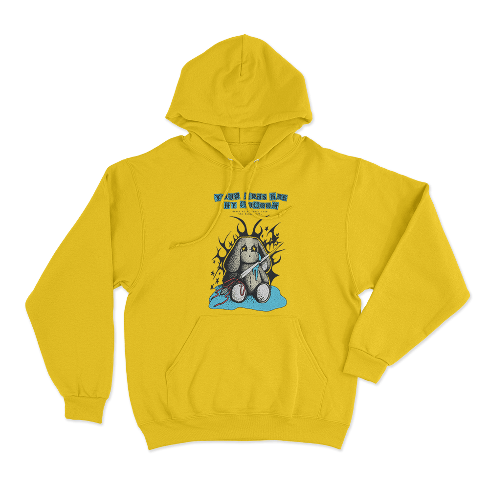 Your Arms Are My Cocoon Death Of A Rabbit Unisex Hoodie Yellow Your Arms Are My Cocoon Death Of A Rabbit Unisex Hoodie Yellow