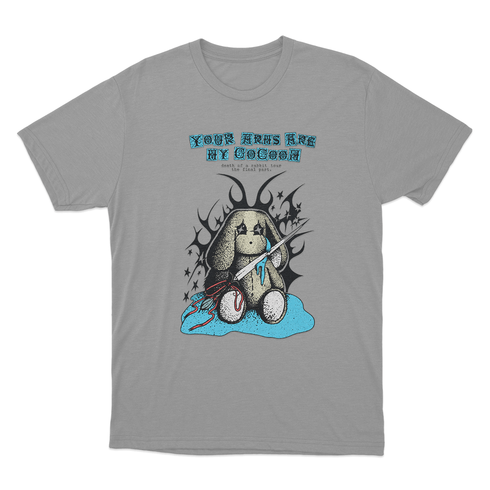 Your Arms Are My Cocoon Death Of A Rabbit Unisex T Shirt Grey Your Arms Are My Cocoon Death Of A Rabbit Unisex T Shirt Grey