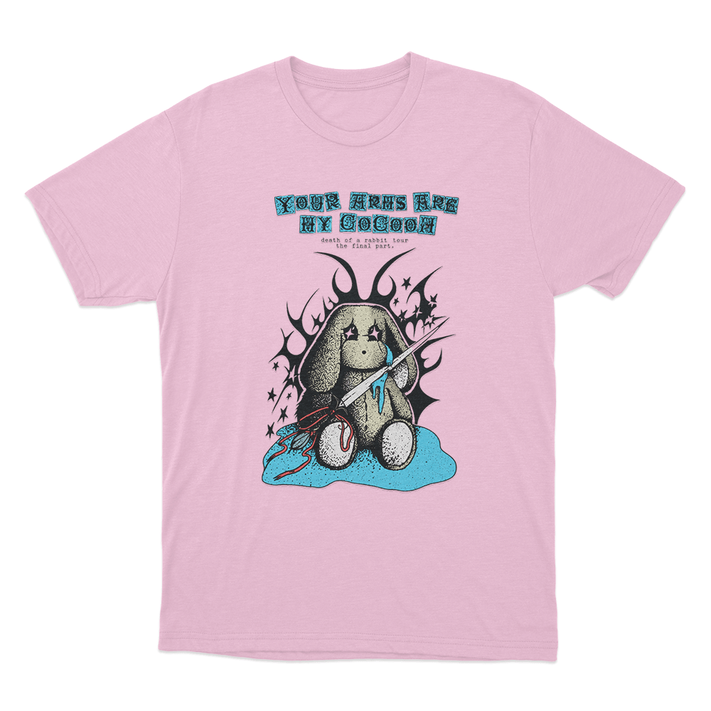 Your Arms Are My Cocoon Death Of A Rabbit Unisex T Shirt Pink Your Arms Are My Cocoon Death Of A Rabbit Unisex T Shirt Pink