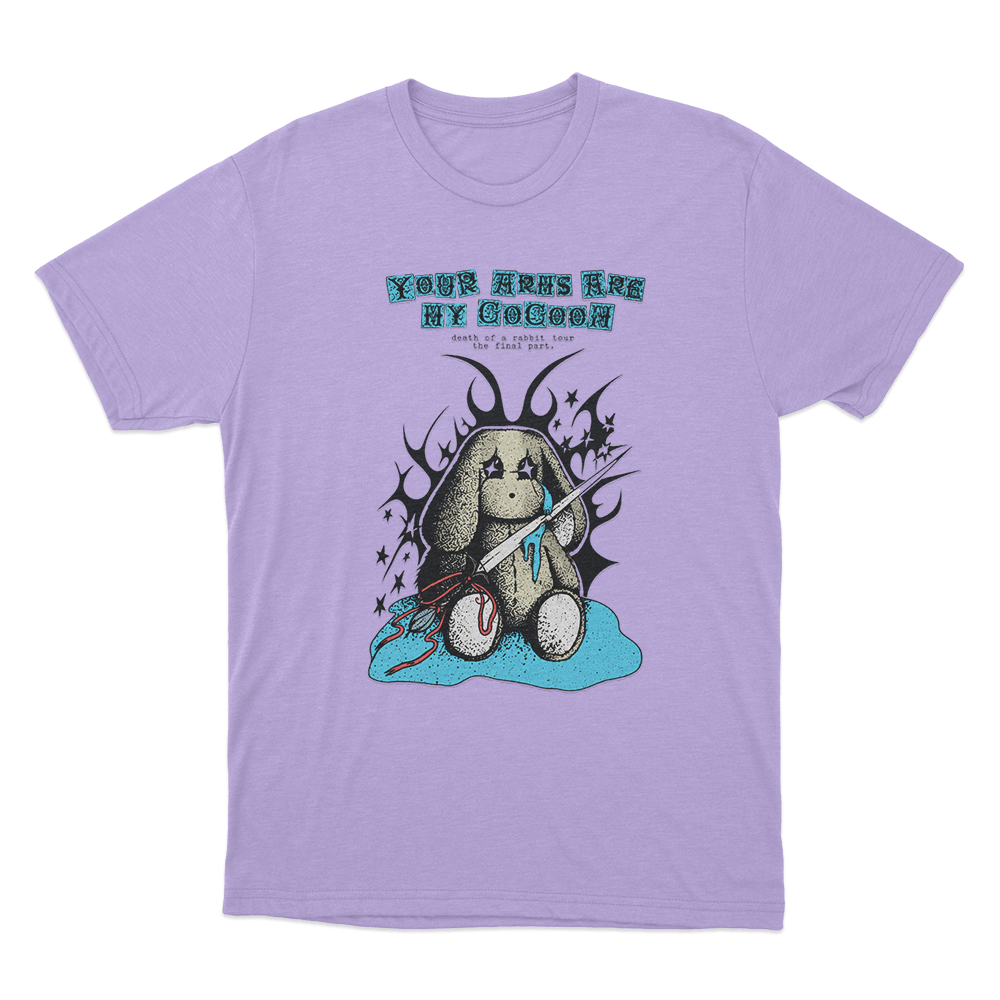 Your Arms Are My Cocoon Death Of A Rabbit Unisex T Shirt Purple Your Arms Are My Cocoon Death Of A Rabbit Unisex T Shirt Purple