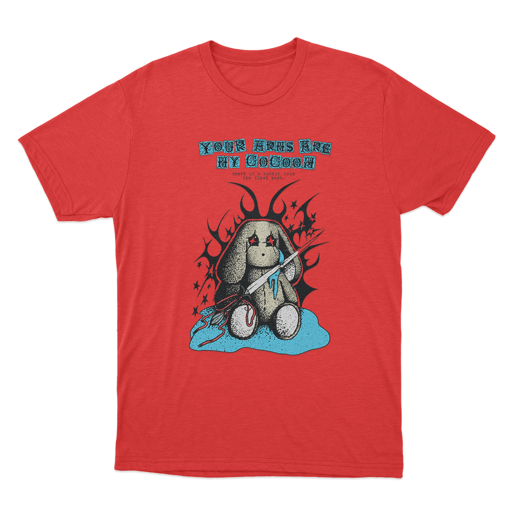 Your Arms Are My Cocoon Death Of A Rabbit Unisex T Shirt Red Your Arms Are My Cocoon Death Of A Rabbit Unisex T Shirt Red